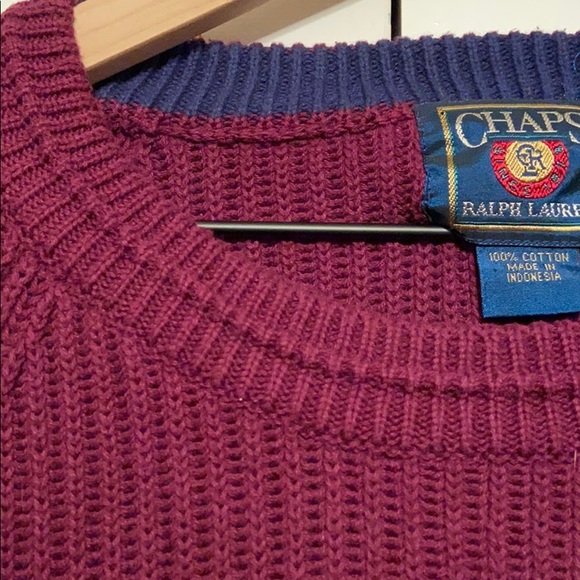 🔥VINTAGE🔥Chaps Ralph Lauren 100% Cotton Ribbed Sweater. - Picture 5 of 6